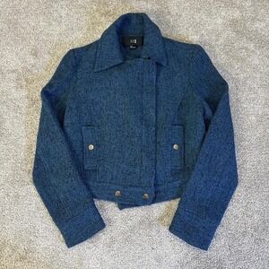 XXI Women's Navy Full Zip Jacket Medium Lightweight Casual Outerwear